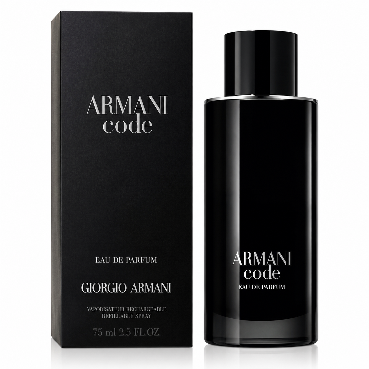 Giorgio Armani Code Parfum 125ml Refillable Spray for Men – Woody Aromatic Luxury Fragrance