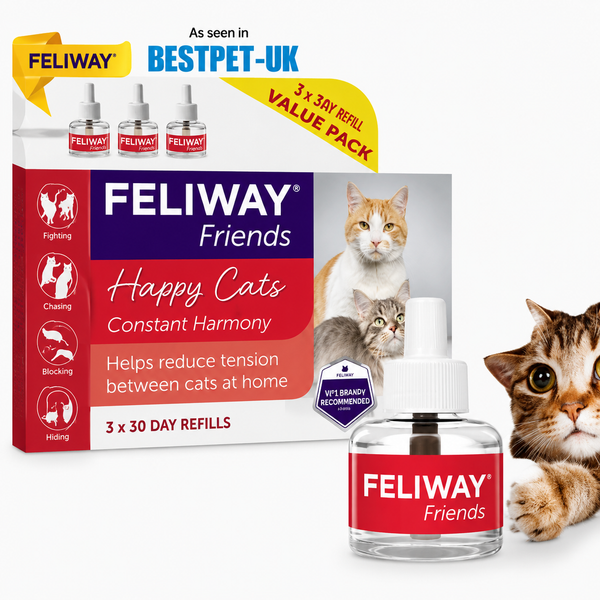 Feliway Optimum Refill Value Pack 3 x 48ml | 3 x 30 Day Diffuser Refills for Cats