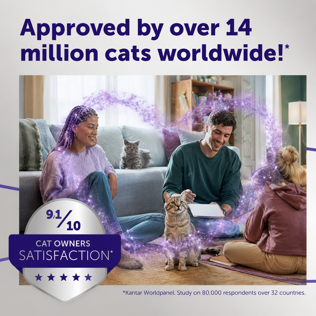 Feliway Optimum Refill Value Pack 3 x 48ml | 3 x 30 Day Diffuser Refills for Cats