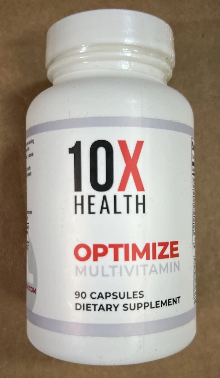 10X Health Optimize Methylated Multivitamin dietary supplement for men and women