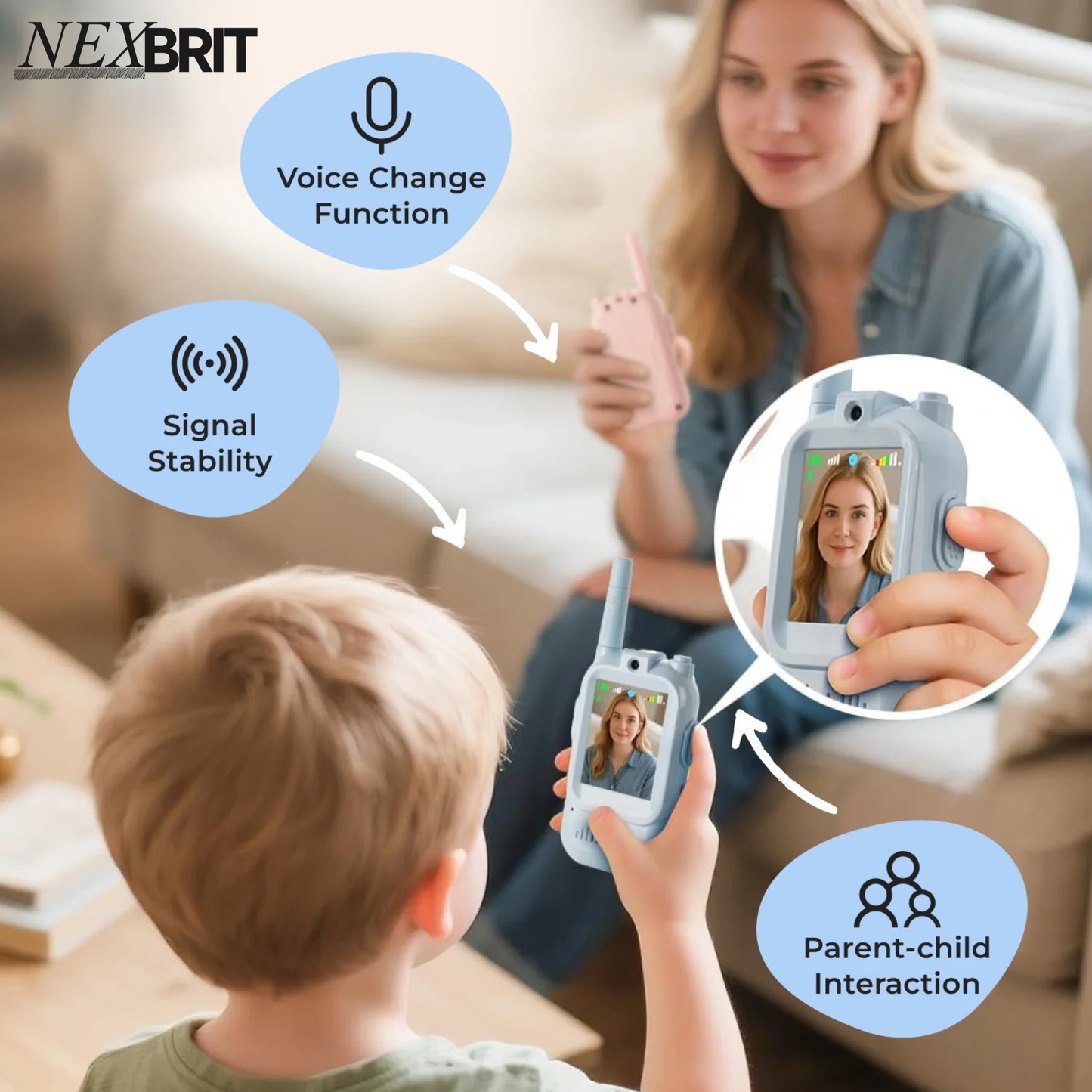 NEX BRIT™ Digital Walkie-Talkie