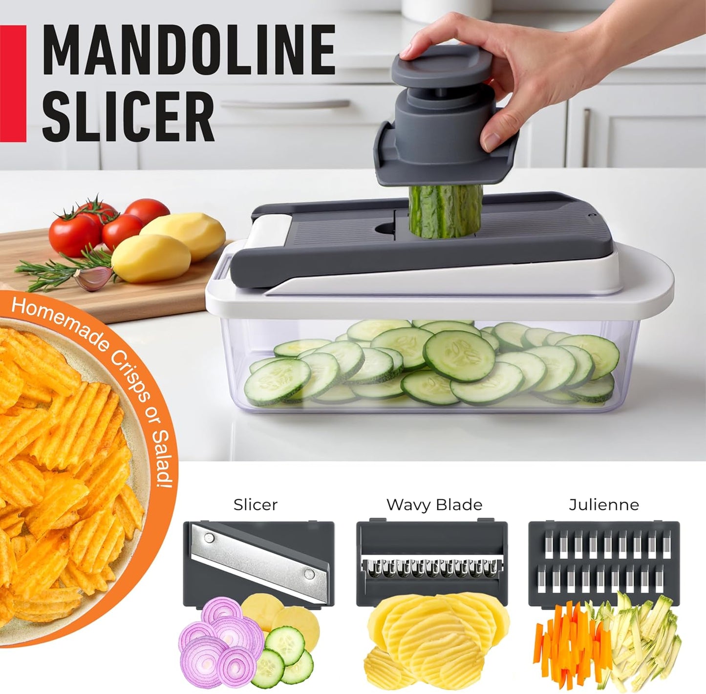 Mueller Pro-Series 10-in-1 Vegetable Chopper