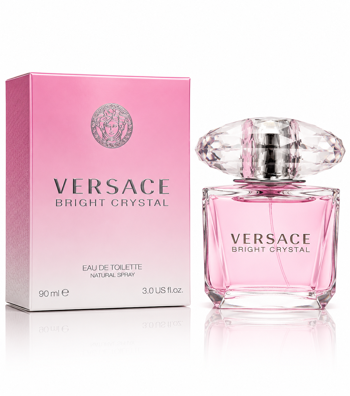 Versace Bright Crystal Eau de Toilette for Women 90ml / 3.0 oz Spray – Floral Fruity Fragrance