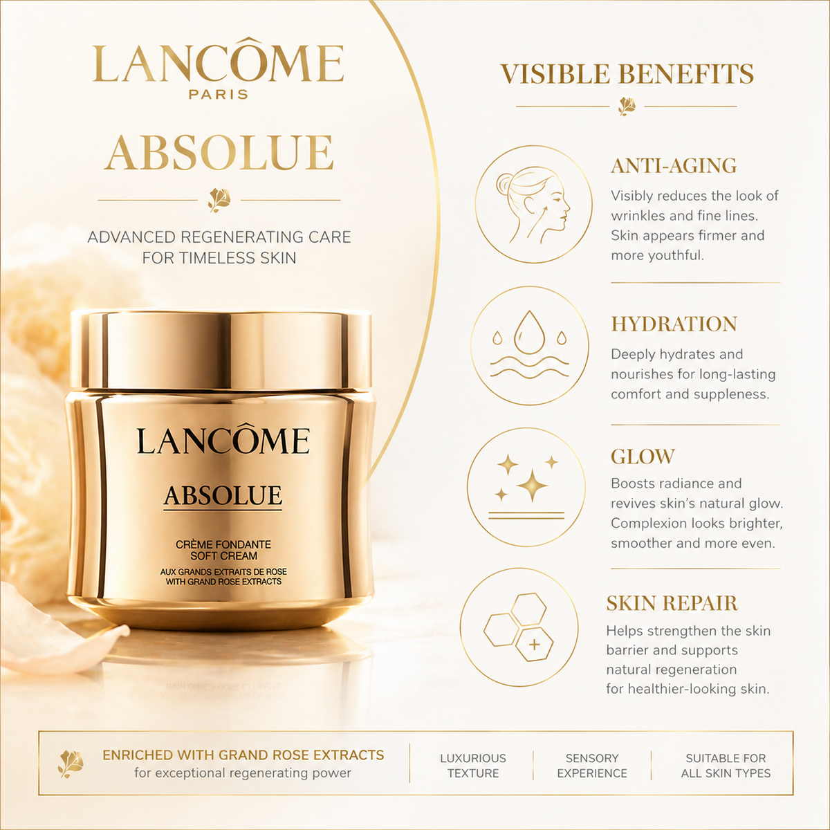 Lancôme Absolue Revitalizing & Brightening Soft Cream (60ml / 2.0 oz)