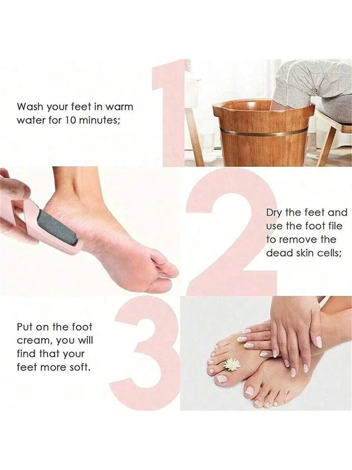Electronic Tool File and Healing Tissue Remover Electric Foot Grinder Pink