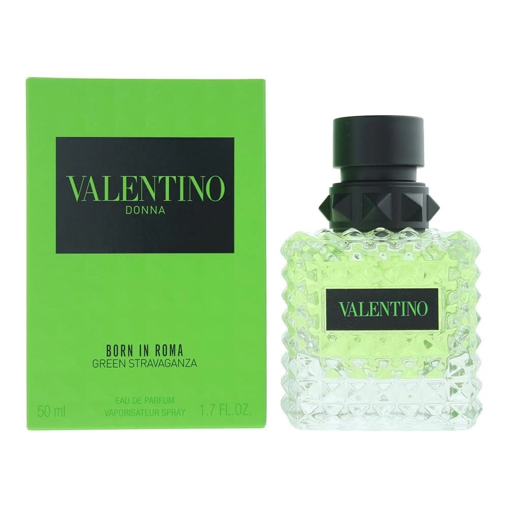 Valentino perfume bottle and packaging on a white background