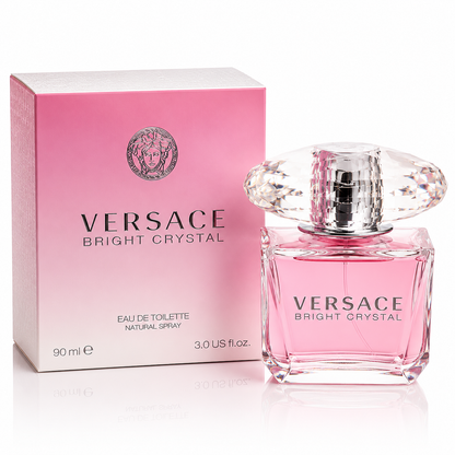 Versace Bright Crystal Eau de Toilette for Women 90ml / 3.0 oz Spray – Floral Fruity Fragrance