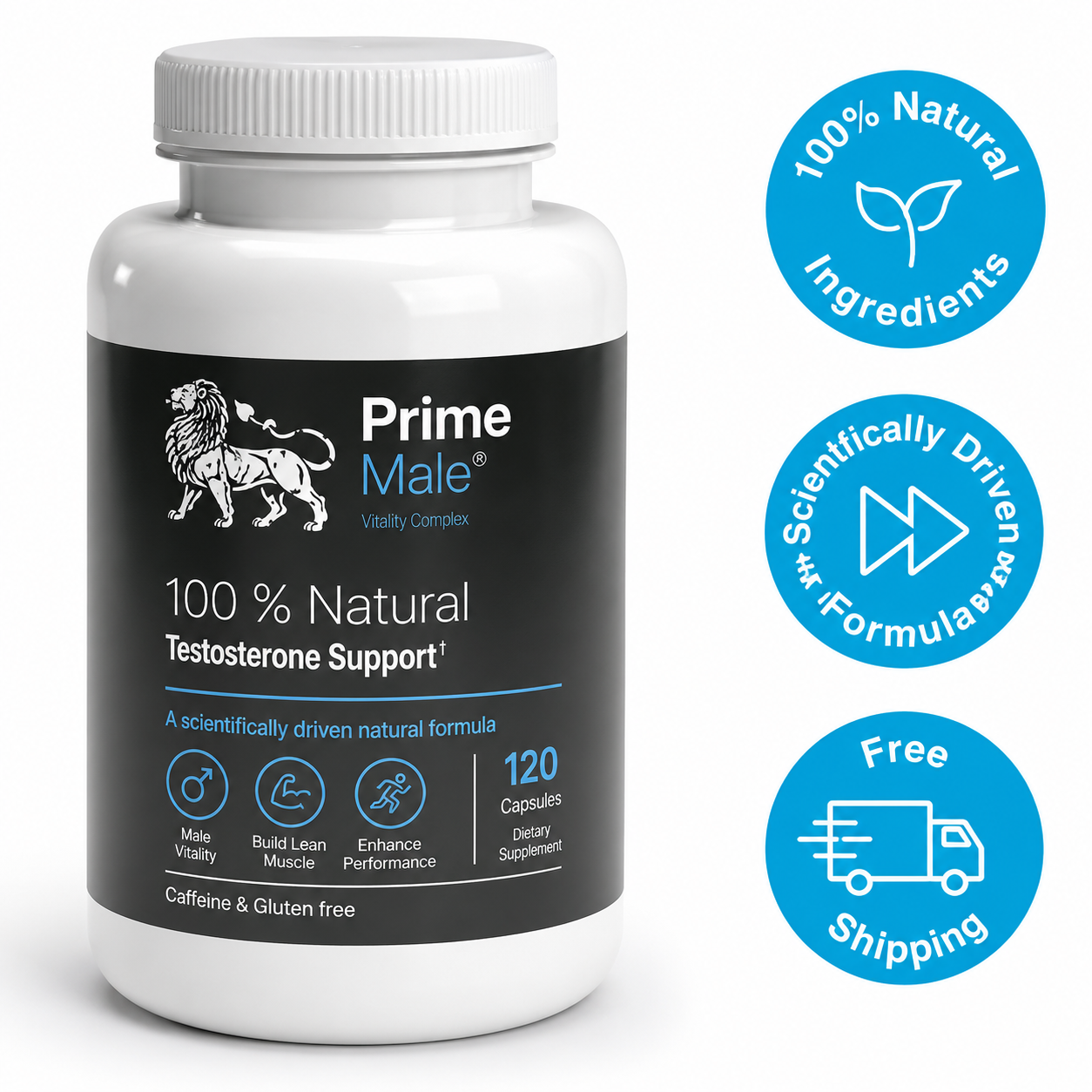 Prime Male Enhance 120 Capsules | Men's Daily Wellness Supplement