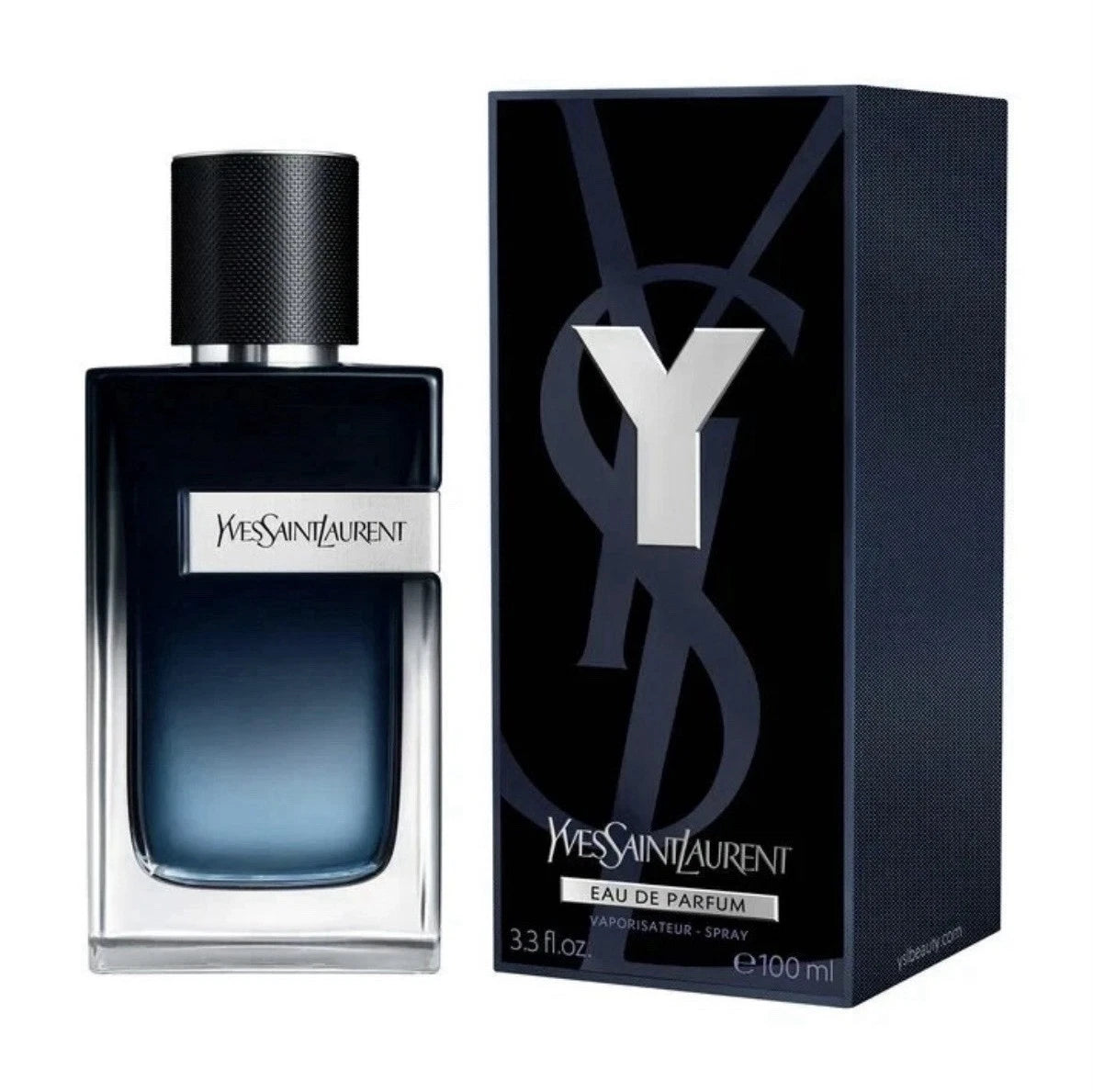 Yves Saint Laurent Eau de Parfum bottle and packaging on a white background