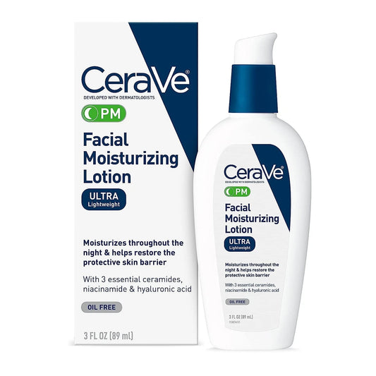 CeraVe PM Facial Moisturizing Lotion Ultra Lightweight 3 FL. OZ (89 mL)