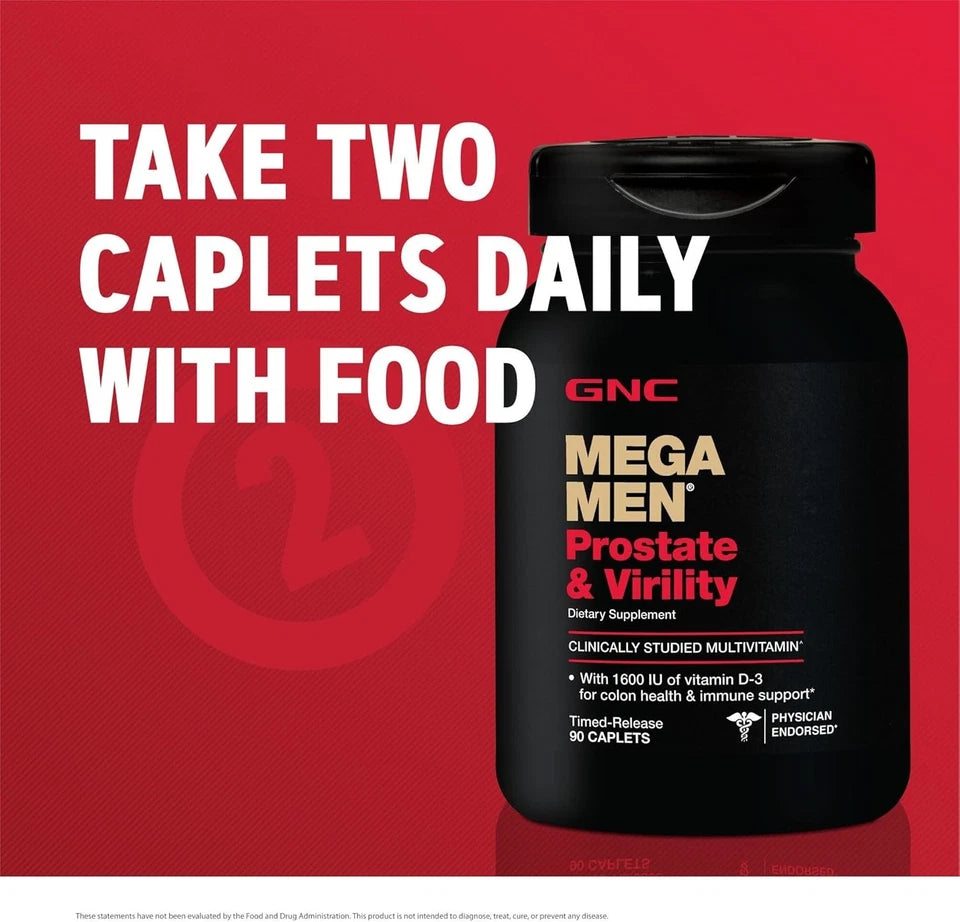 GNC Mega Men Prostate & Virility Support – 90 Caplets