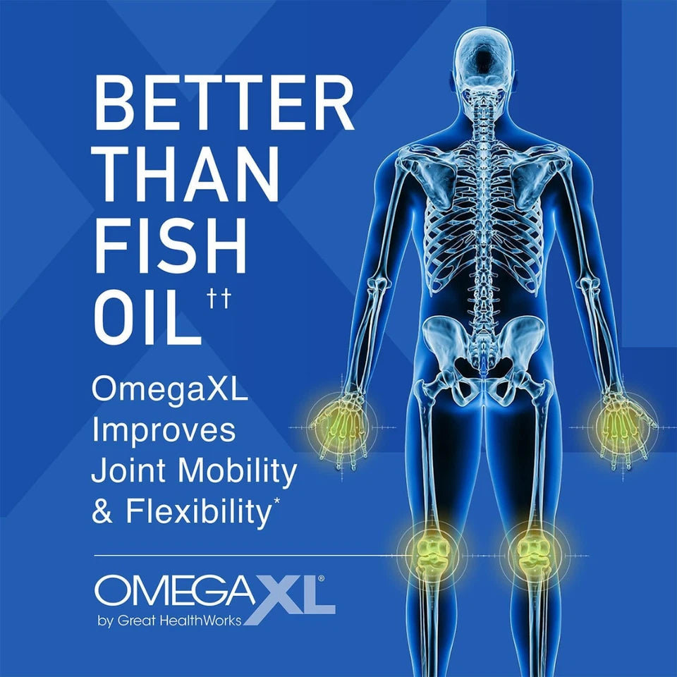 Omega XL Natural Joint Muscle Support Omega-3 Supplement – 60 Softgels