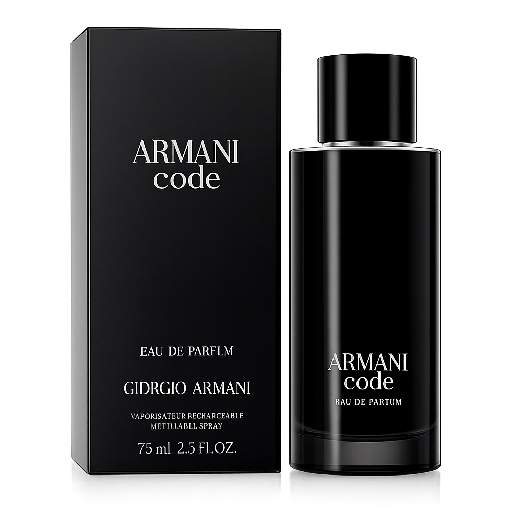 Giorgio Armani Code Parfum 125ml Refillable Spray for Men – Woody Aromatic Luxury Fragrance