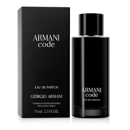 Giorgio Armani Code Parfum 125ml Refillable Spray for Men – Woody Aromatic Luxury Fragrance
