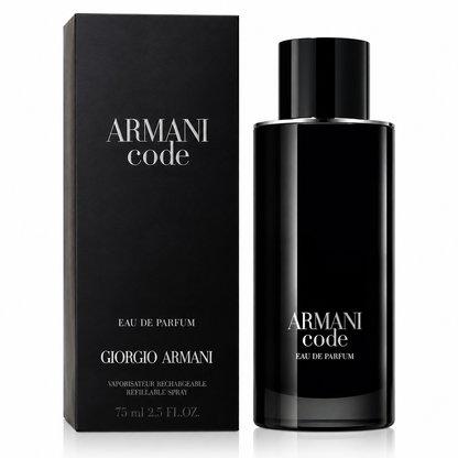Giorgio Armani Code Parfum 125ml Refillable Spray for Men – Woody Aromatic Luxury Fragrance